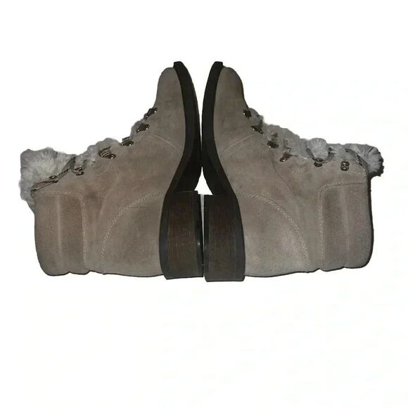 Sam Edelman Darrah Womens Sand Lace Up Chunky Suede Ankle Bootie Tan Size 8 - Picture 6 of 7